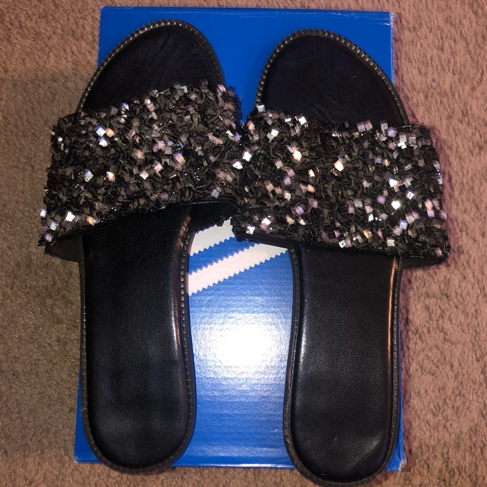 black sandals